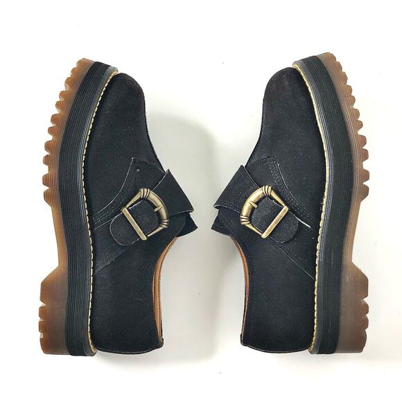 Vintage Dr Martens England Platform Monk Strap Nubuck Steel Toe Men’s 9 Shoes - Picture 6 of 8